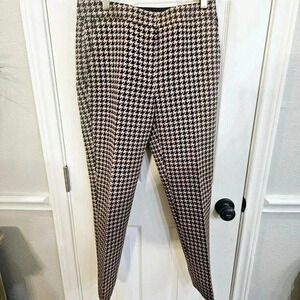 Ann Taylor Women's Size 0 Navy and Rose Gold Shimmer Ankle Pants